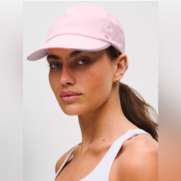 Lululemon Fast and Free Pink Running Hat WovenAir. Size S/M. NWT - Picture 1 of 12